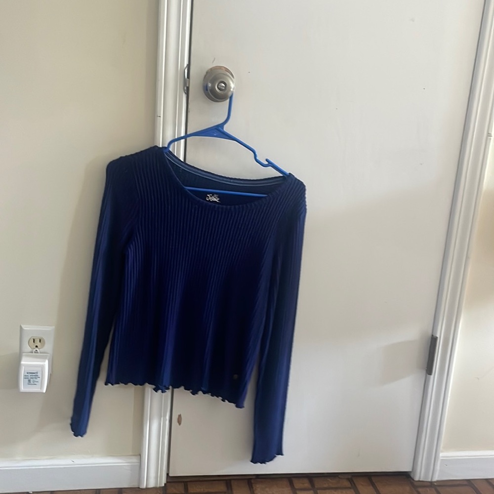 Long sleeve navy blue shirt